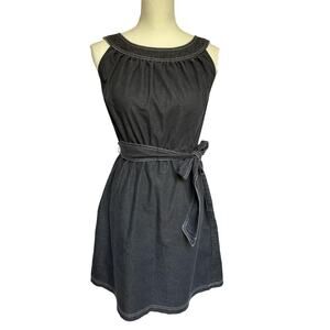 Emma & Michele Dark Denim Cotton Blend Aline Mini Dress Women's 8